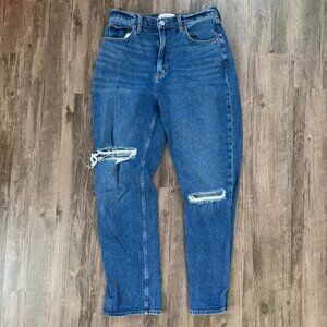 Abercrombie Curve Love Ultra High Rise Ankle Straight Jean Destroy / Ripped